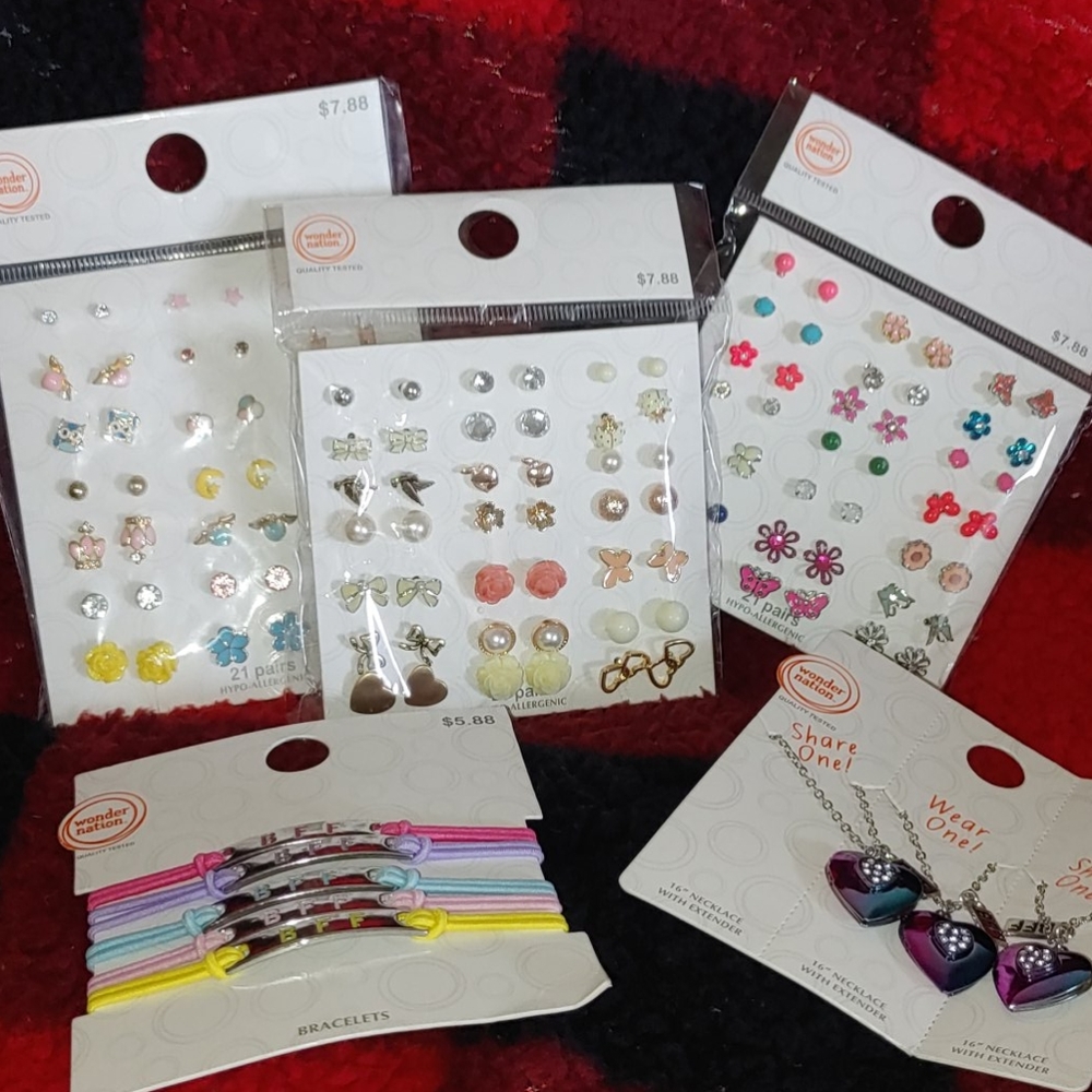 Cute flowers birds esc..Earring bundle